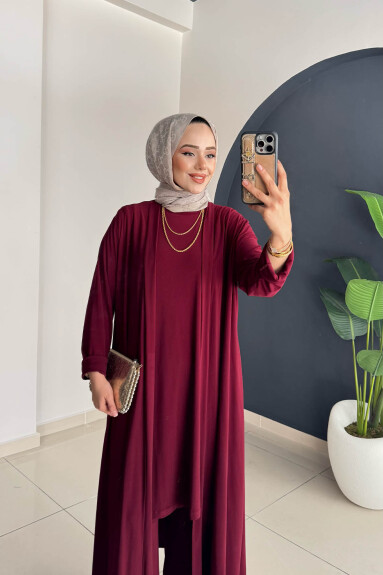 3'lü Takım 601 Bordo - 2