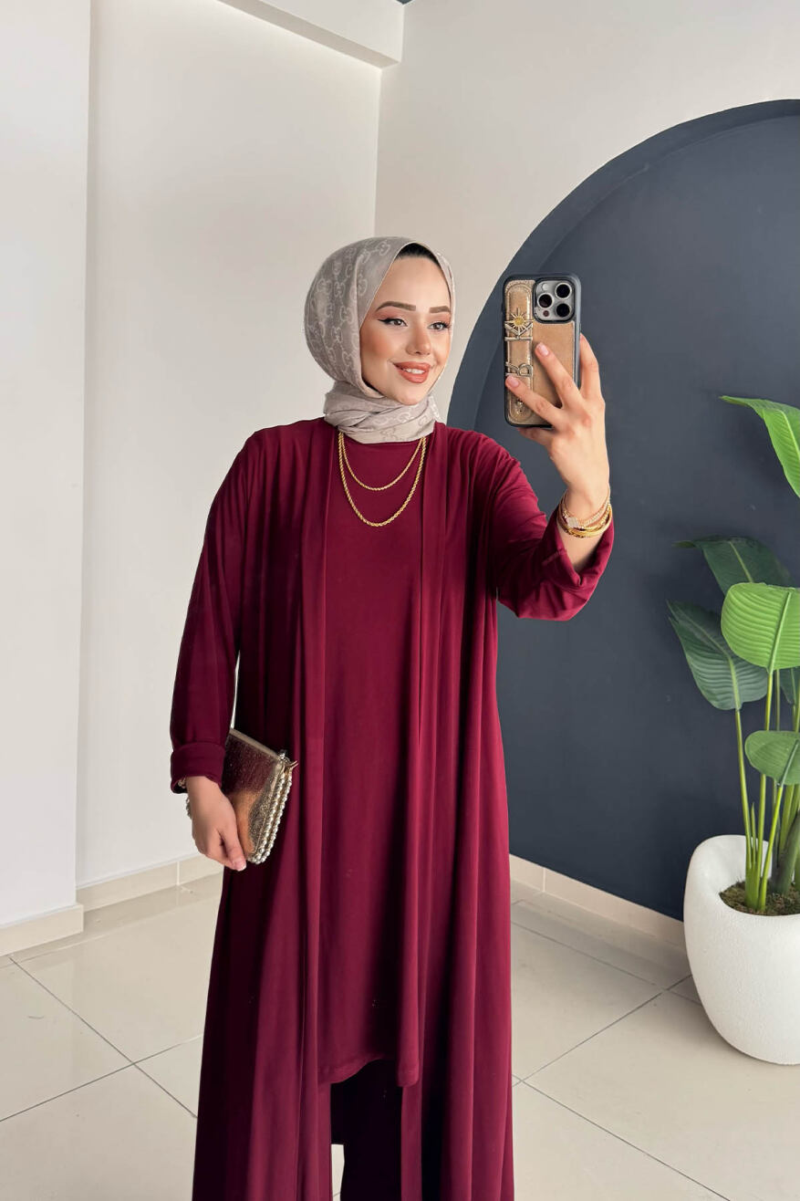 3'lü Takım 601 Bordo - 2