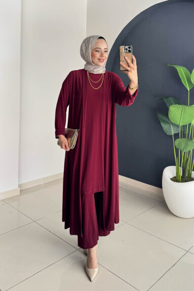 3'lü Takım 601 Bordo 