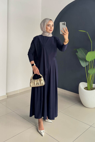 ASİMETRİK PANTOLONLU TAKIM 4214 LACİVERT - 2