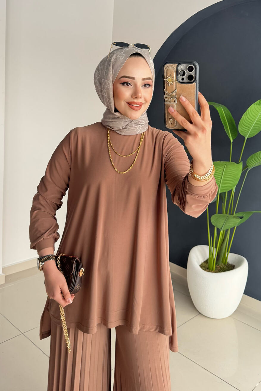 Berilyum Pantolonlu Takım 5033 Açık Kahve - 3