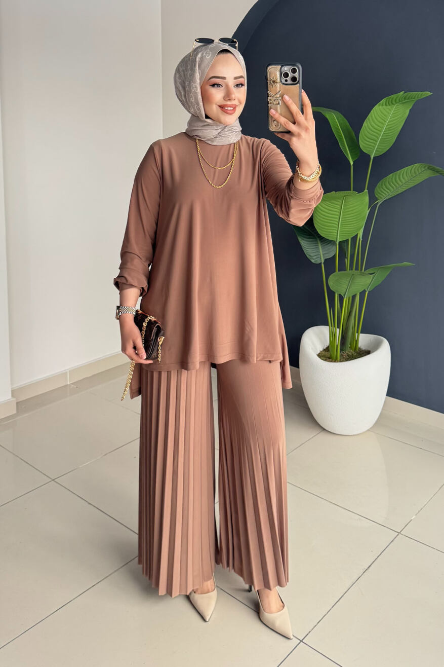 Berilyum Pantolonlu Takım 5033 Açık Kahve - 2