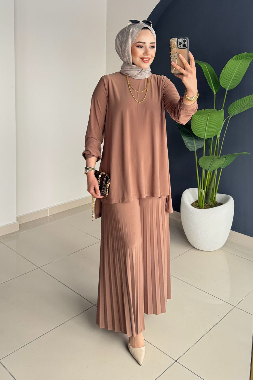 Berilyum Pantolonlu Takım 5033 Açık Kahve - 1