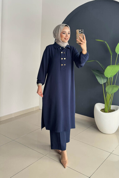 ÇIT ÇIT DÜĞMELİ TAKIM 1005 LACİVERT 