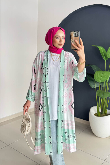 DESENLİ KİMONO 2001 PEMBE - 2
