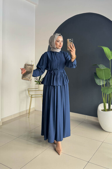 BAĞLAMALI ETEKLİ TAKIM 8014 LACİVERT 