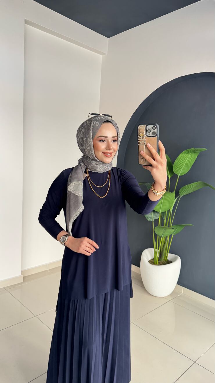 Eteği Piliseli Takım 4125 Lacivert - 3