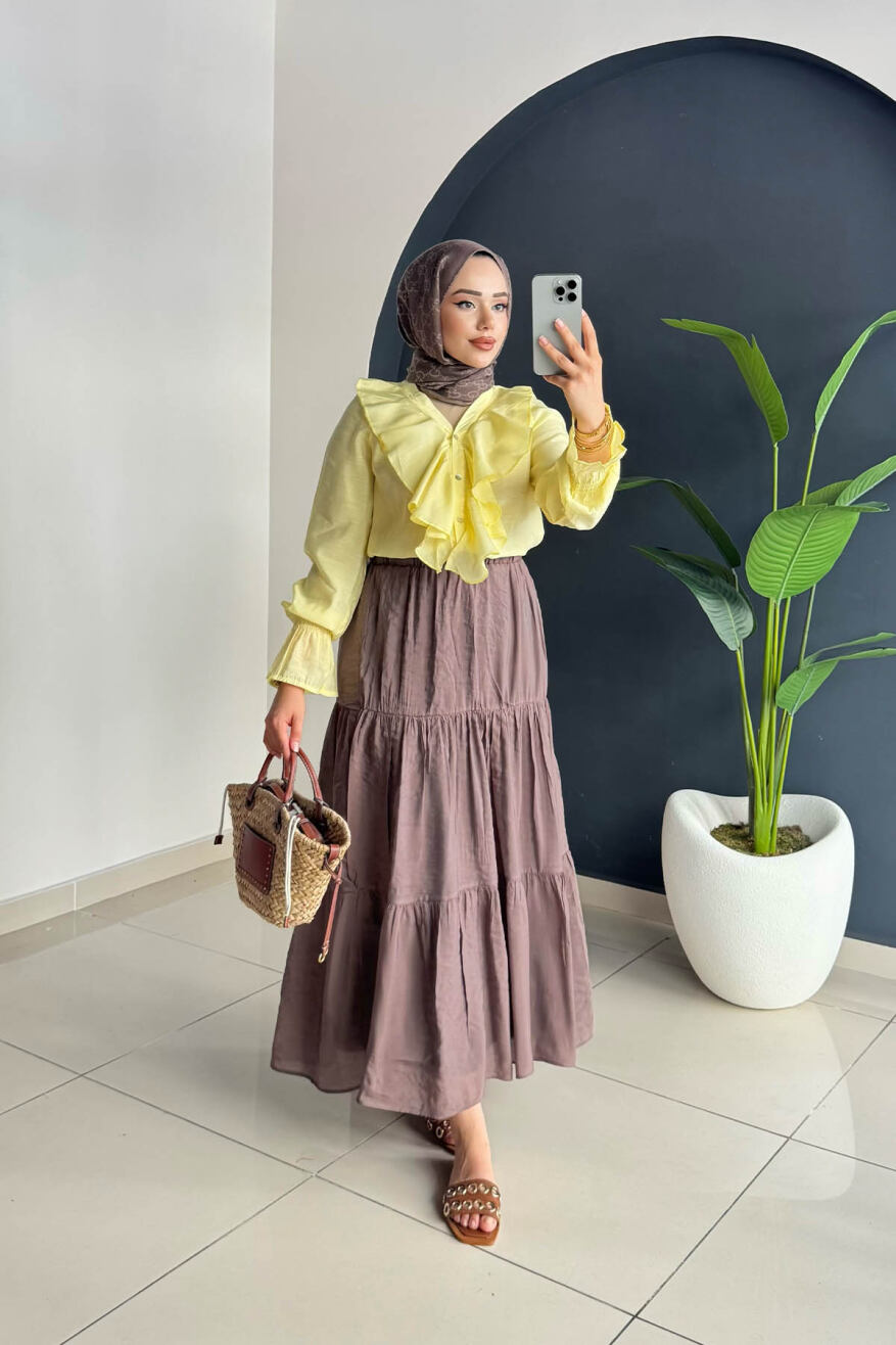 FIRFIRLI GÖMLEK 8854 SARI - 4