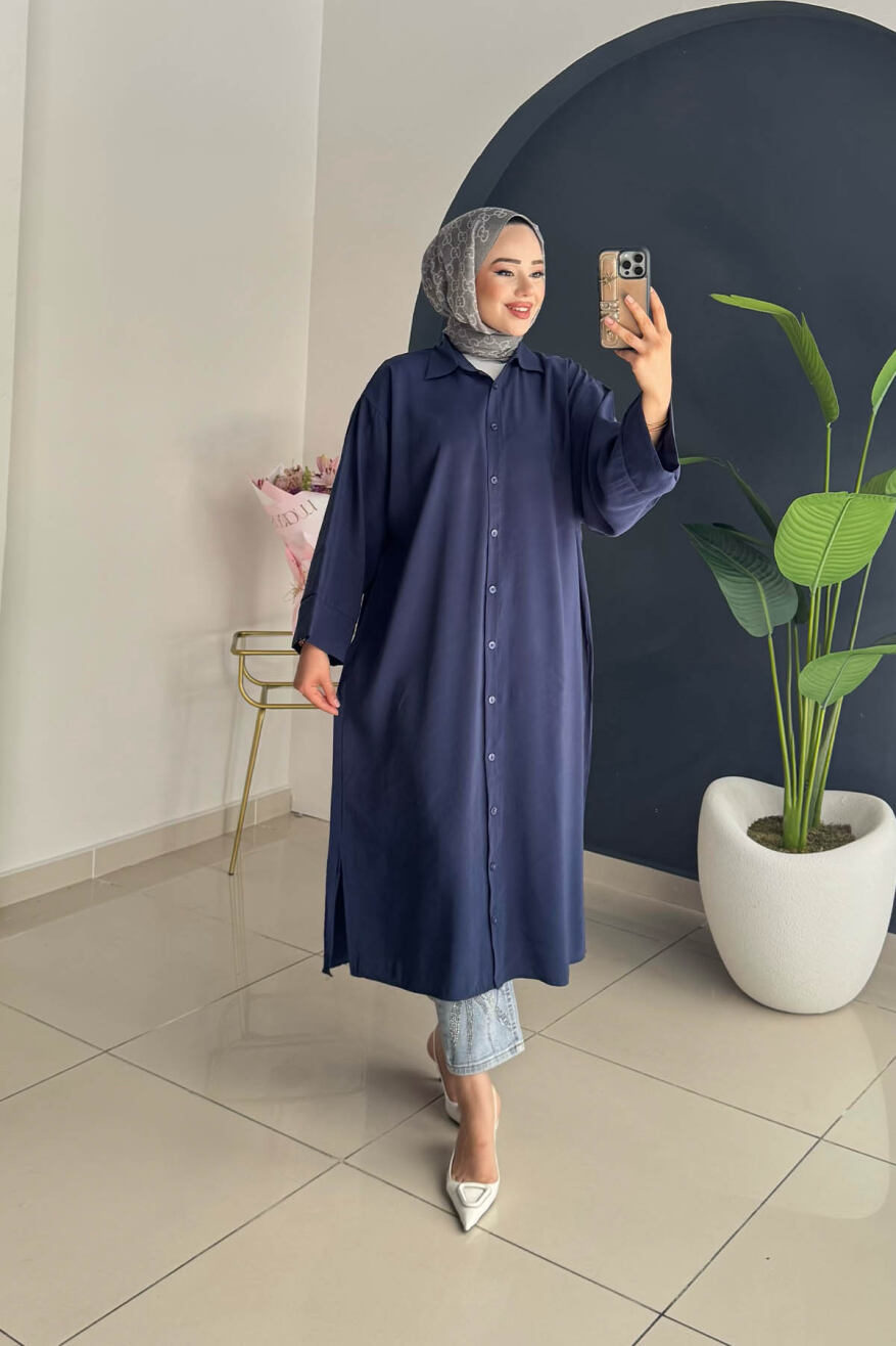 GÖMLEK TUNİK 8020 LACİVERT - 3