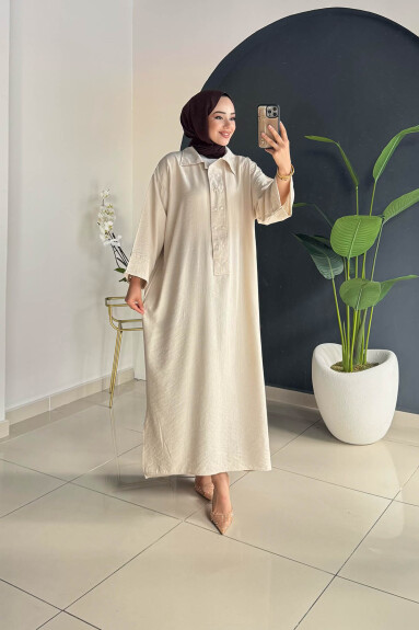 TAM BOY TUNİK 8024 KREM - 2