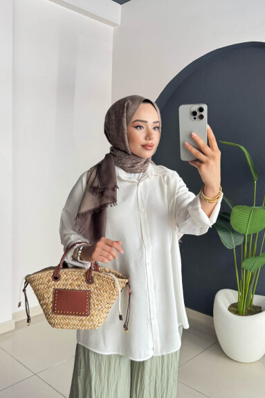 TENCEL GÖMLEK 5195 BEYAZ 