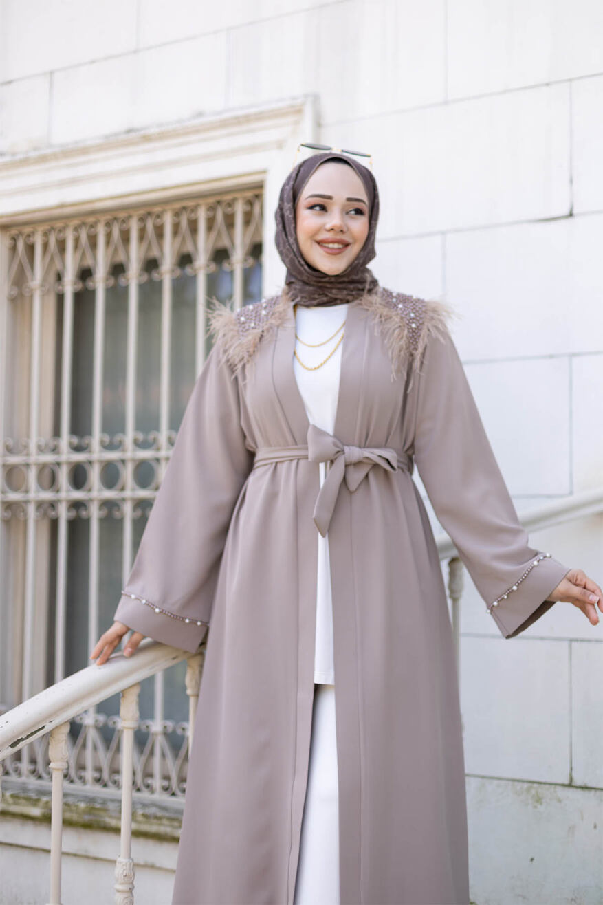 Tüylü Krep Abaya 1001 Vizyon - 3