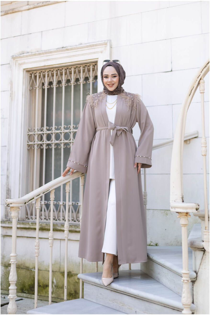 Tüylü Krep Abaya 1001 Vizyon - 1